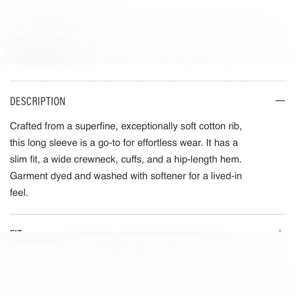 Buck Mason heirloom rib crew neck tee, heathered navy, XS - Picture 6 of 6